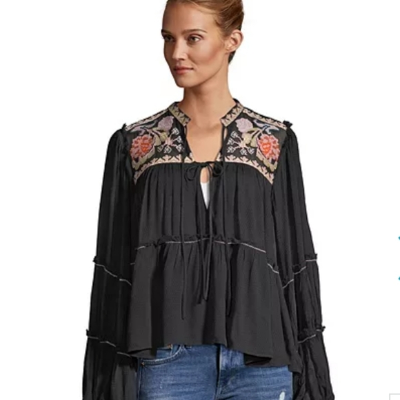 Free People Tops - Free People - In Vivid Colour long sleeve top